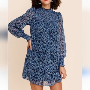 Mi Ami Lucy smocked long sleeve dress